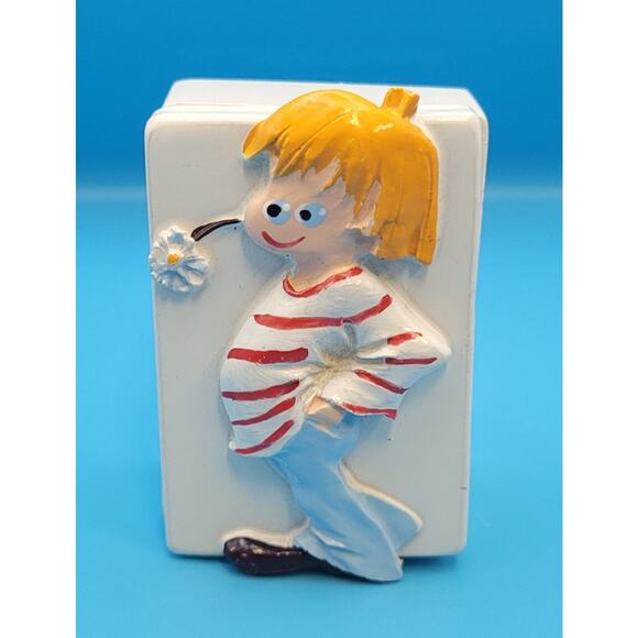 Vintage Lisolachenonce Italian Hand Painted Rare Whimsical Ceramic Trinket Box - Picture 1 of 16